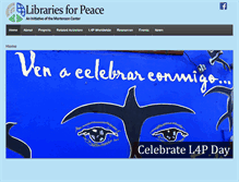 Tablet Screenshot of librariesforpeace.org